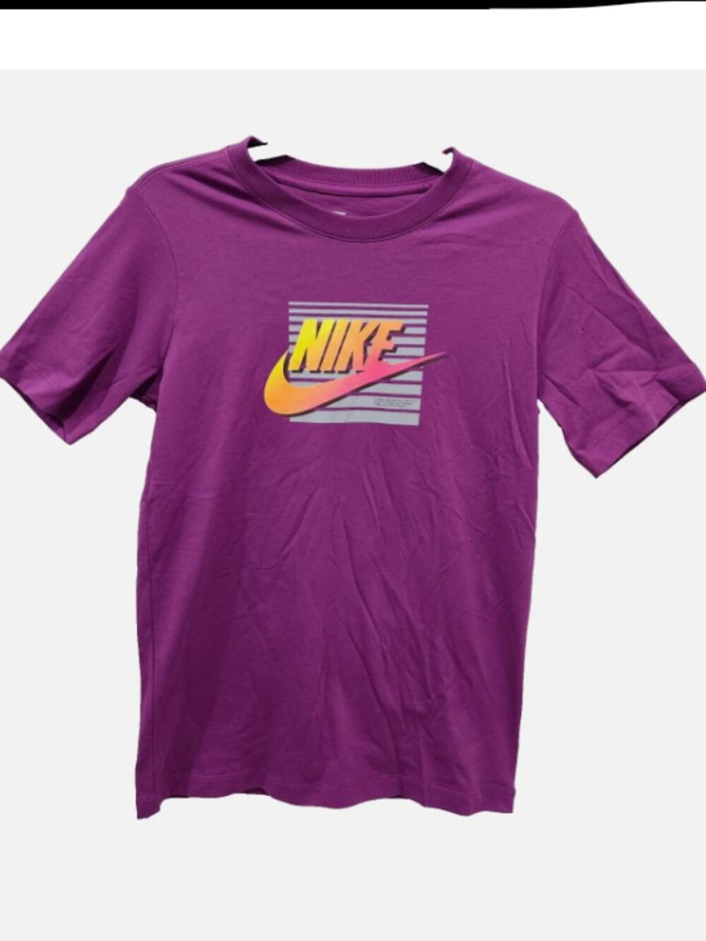 Nike T-Shirt Kids “Just Do It” Short Sleeves Plum FN9552-503